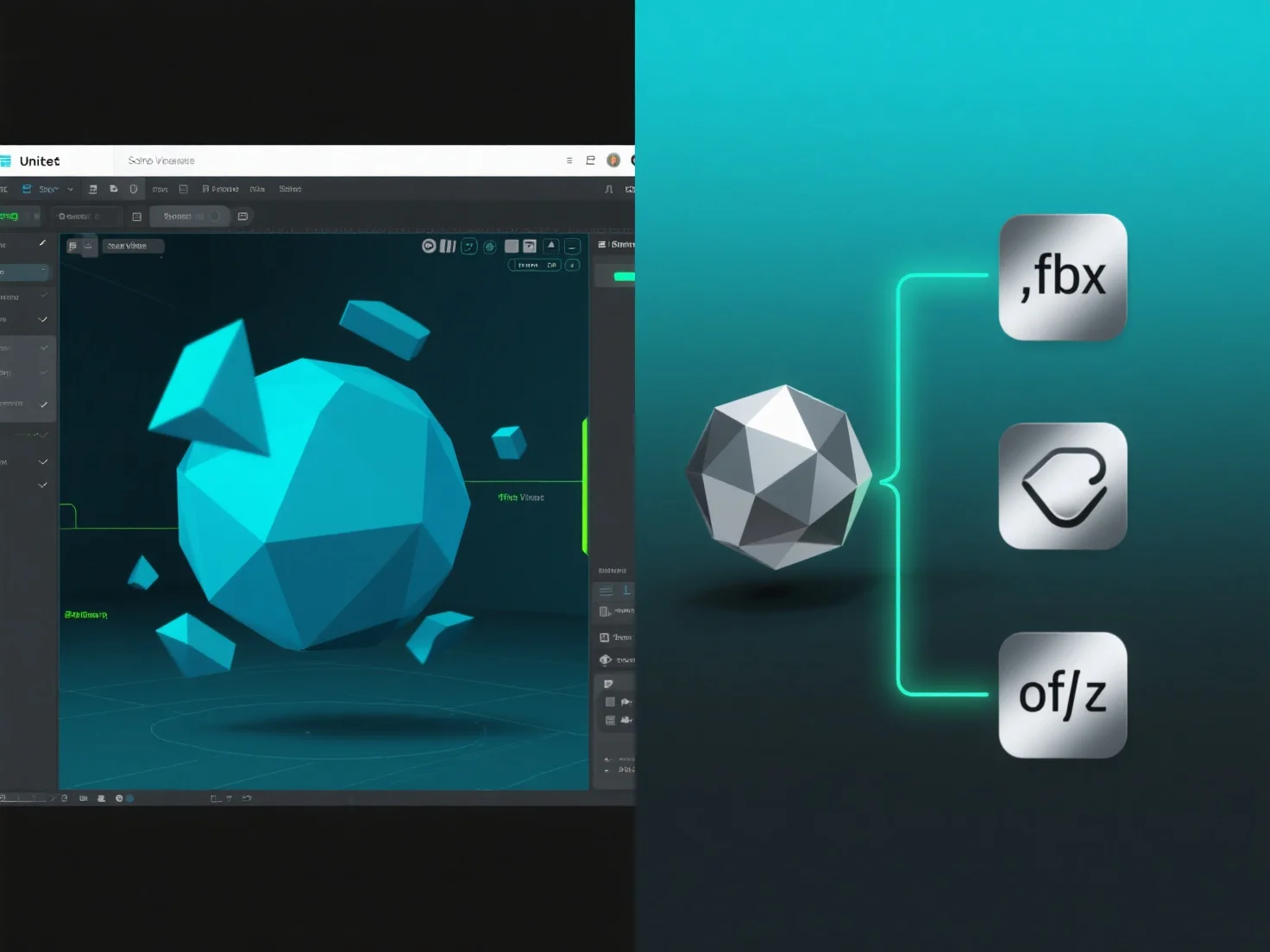 How do 3D models in Unity use .fbx or .obj formats?