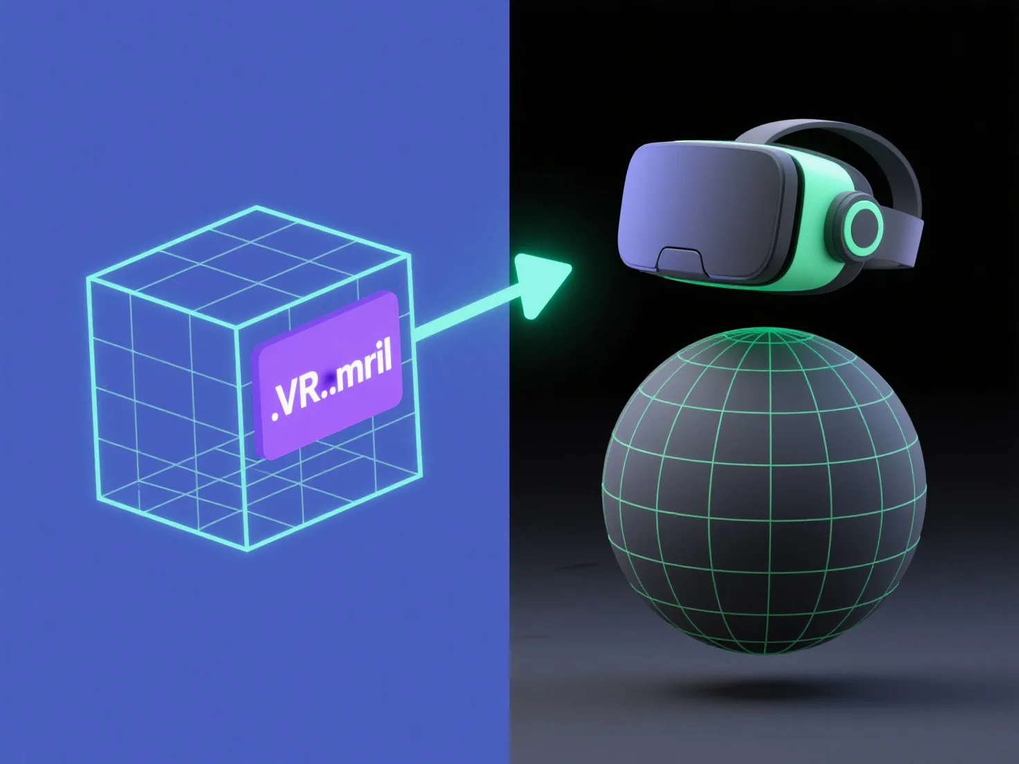 What is the role of the .vrml file format in virtual reality?
