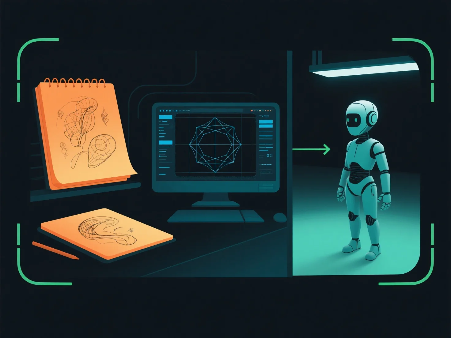 How does a 3D modeler approach a new project from concept to execution?