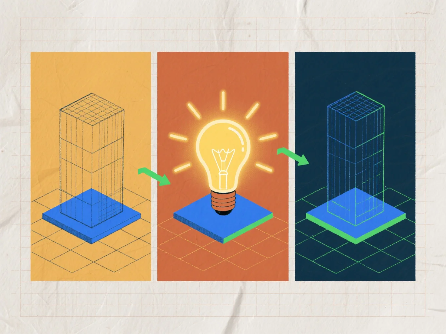 How does the concept phase fit into the 3D design process?