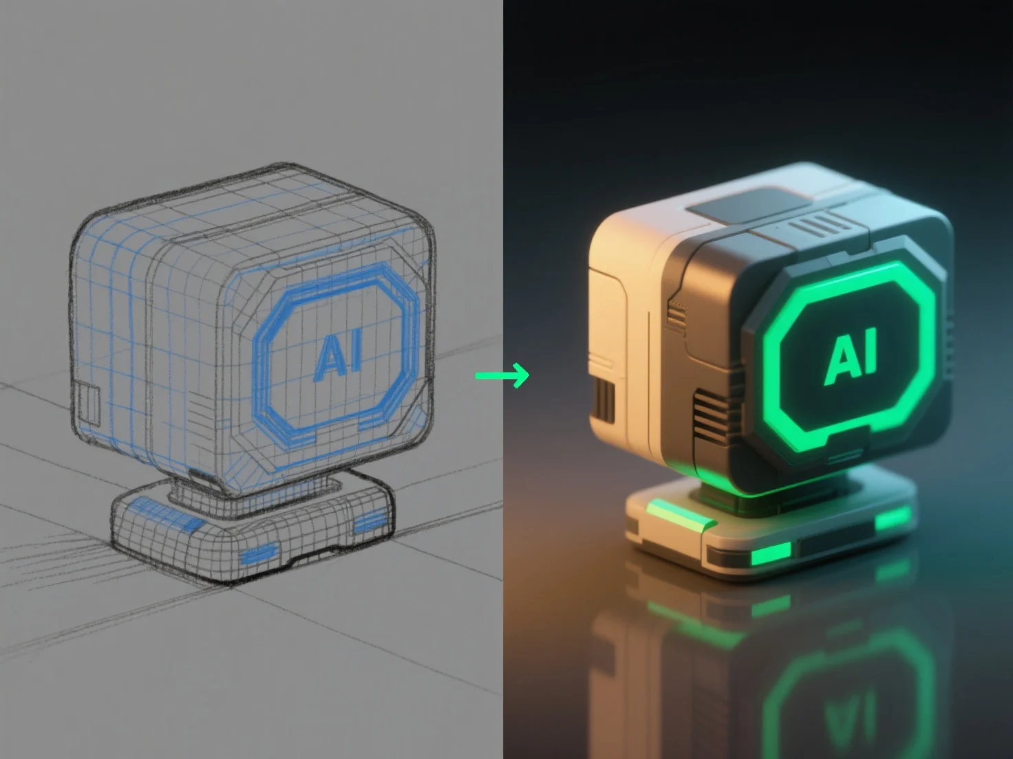 How do 3D models go from conceptualization to final rendering?