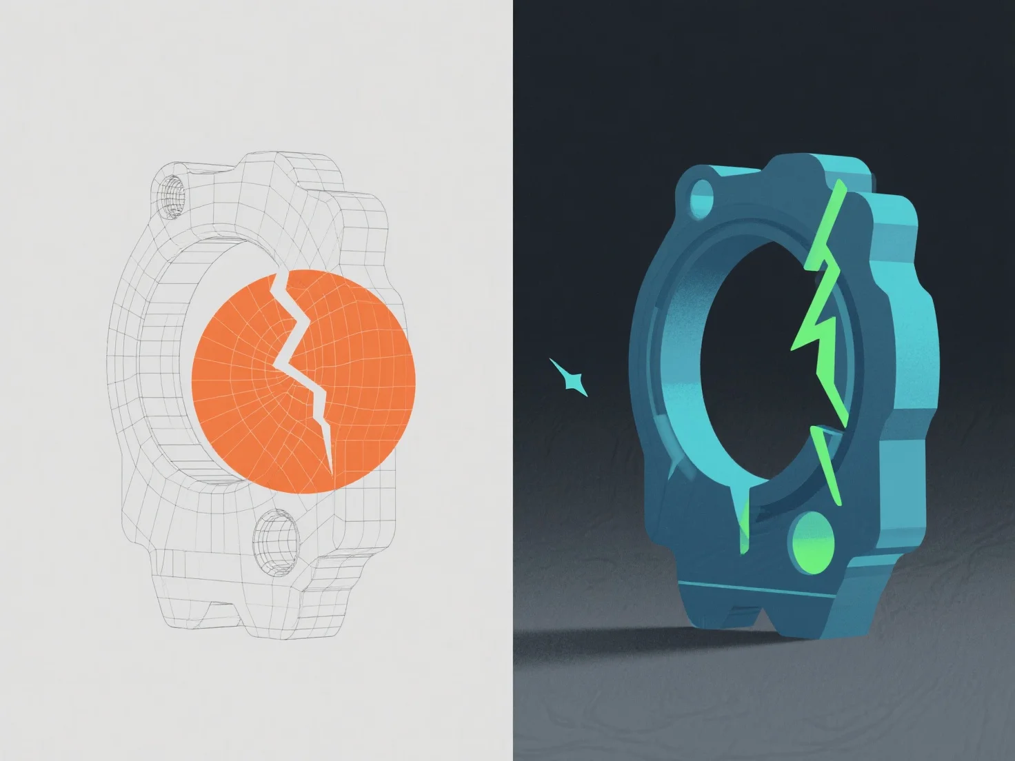 How are errors in a 3D model identified and corrected during the process?