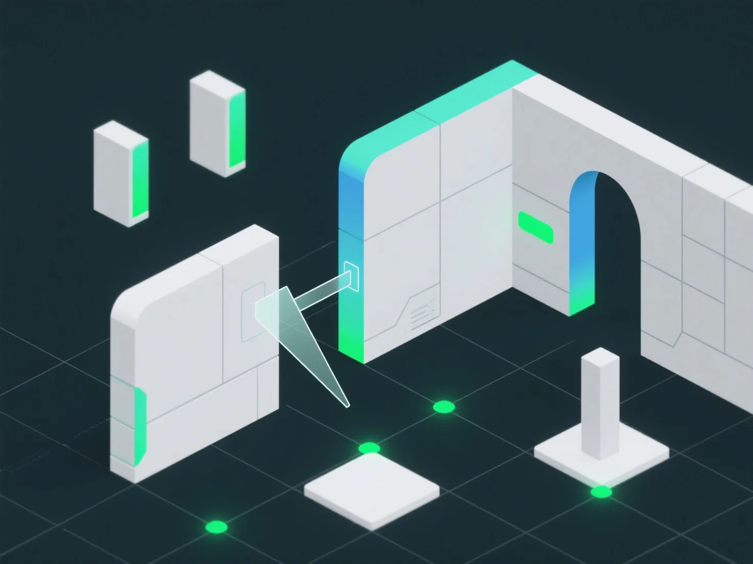 How are modular components used in 3D game design?