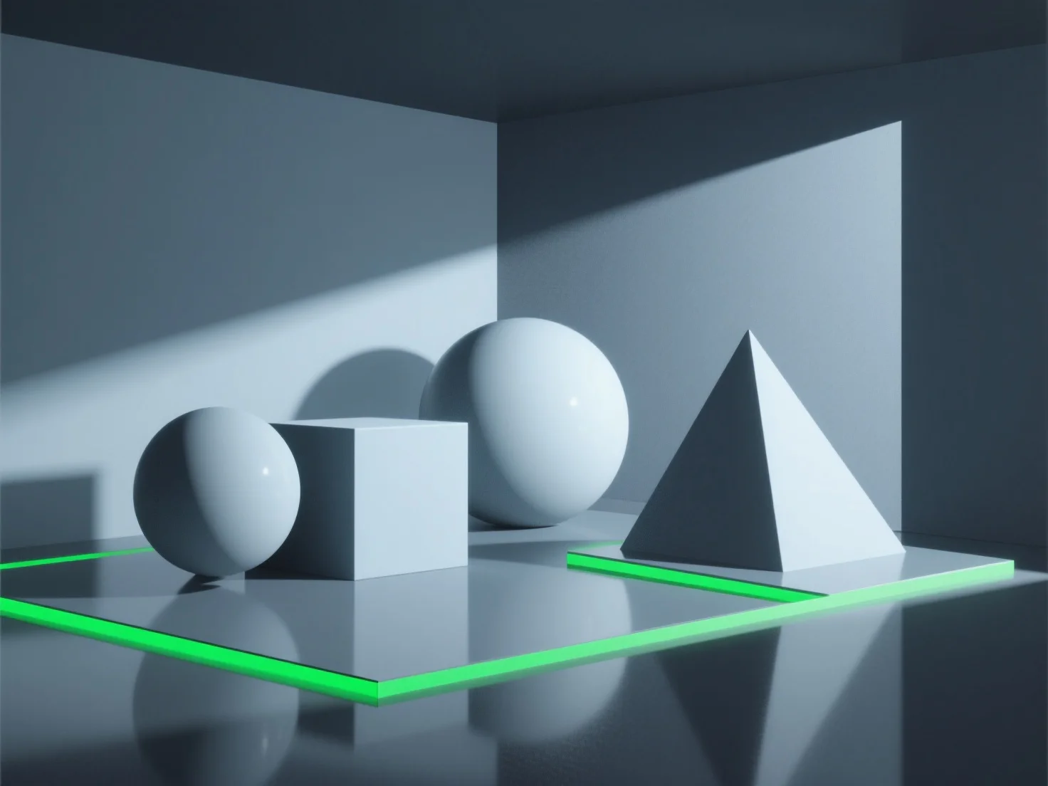 How does the composition of a 3D scene affect its visual rendering?