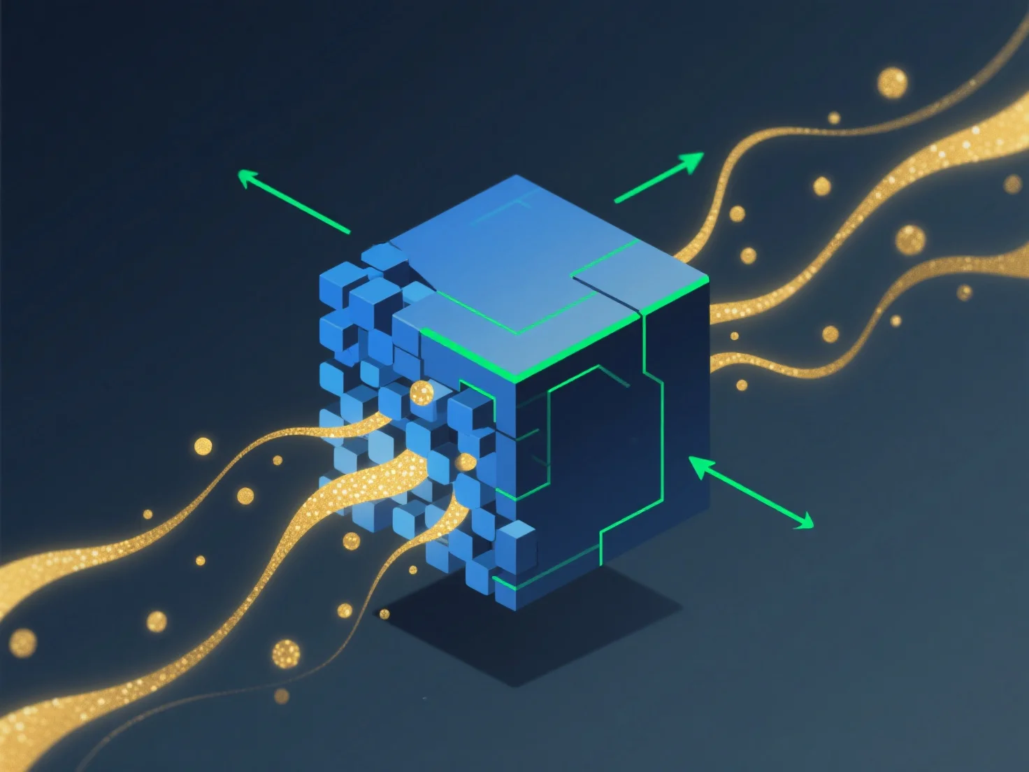 How does particle simulation affect 3D model composition?