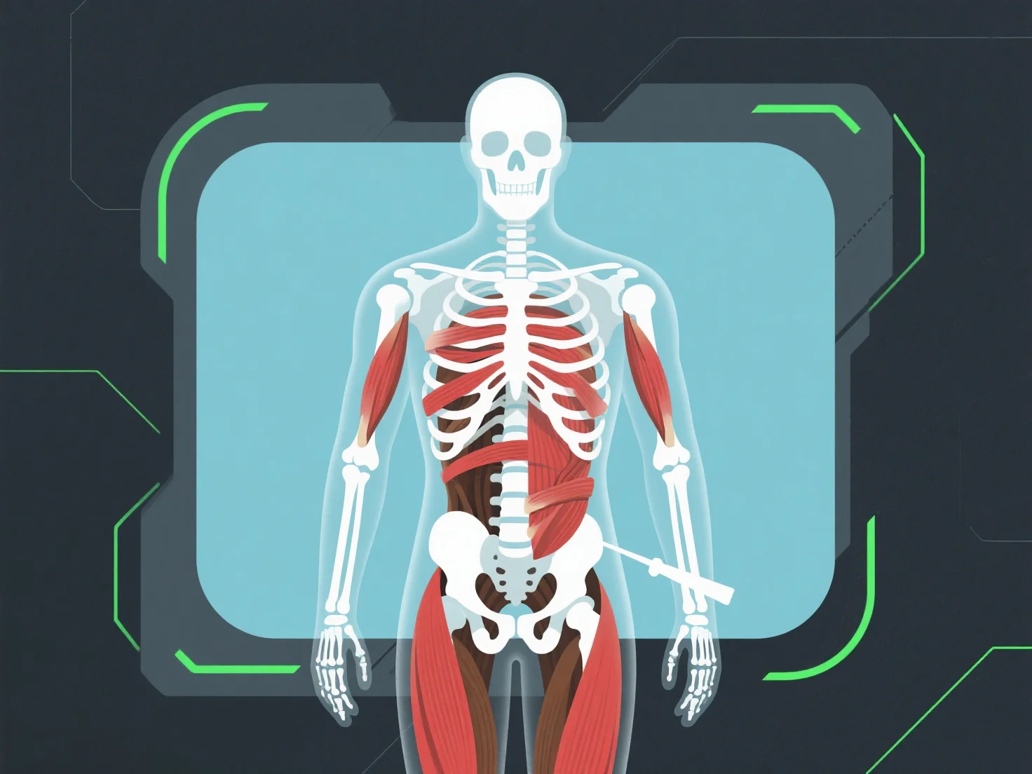 How are skeletal and muscle systems represented in 3D human models?