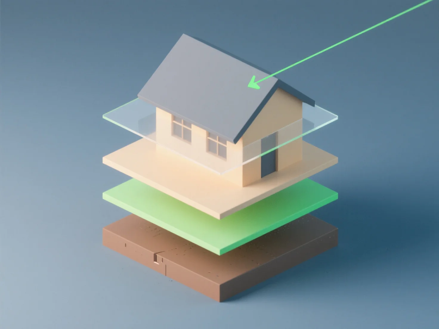 What is the importance of using layers in the composition of 3D models?