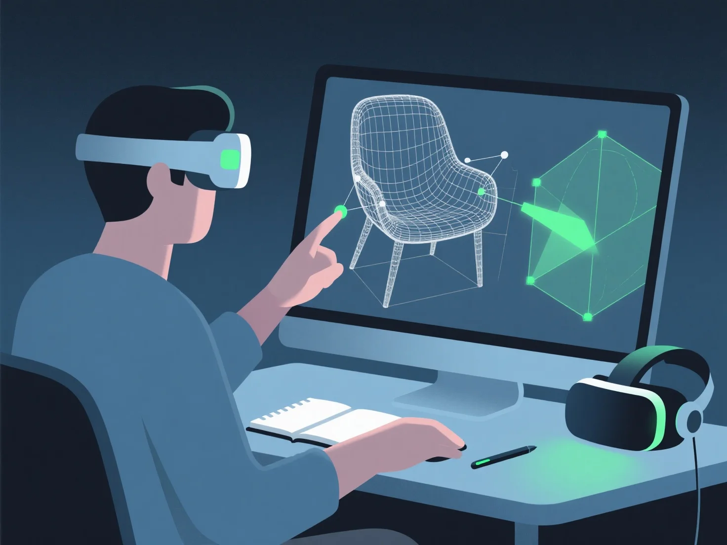 How do you learn to create 3D models for virtual reality applications?