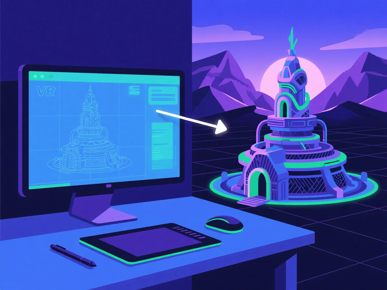 What role does a 3D modeler play in the creation of virtual reality environments?