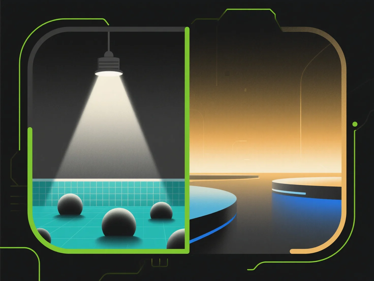 How does light falloff influence the look of 3D rendered scenes?