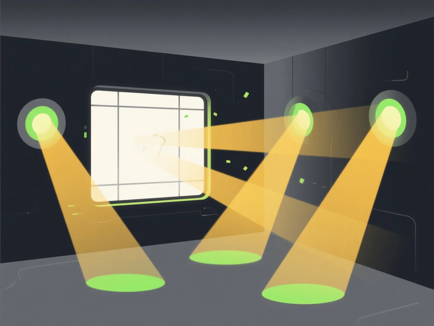 What are volumetric lights and how are they applied in 3D environments?