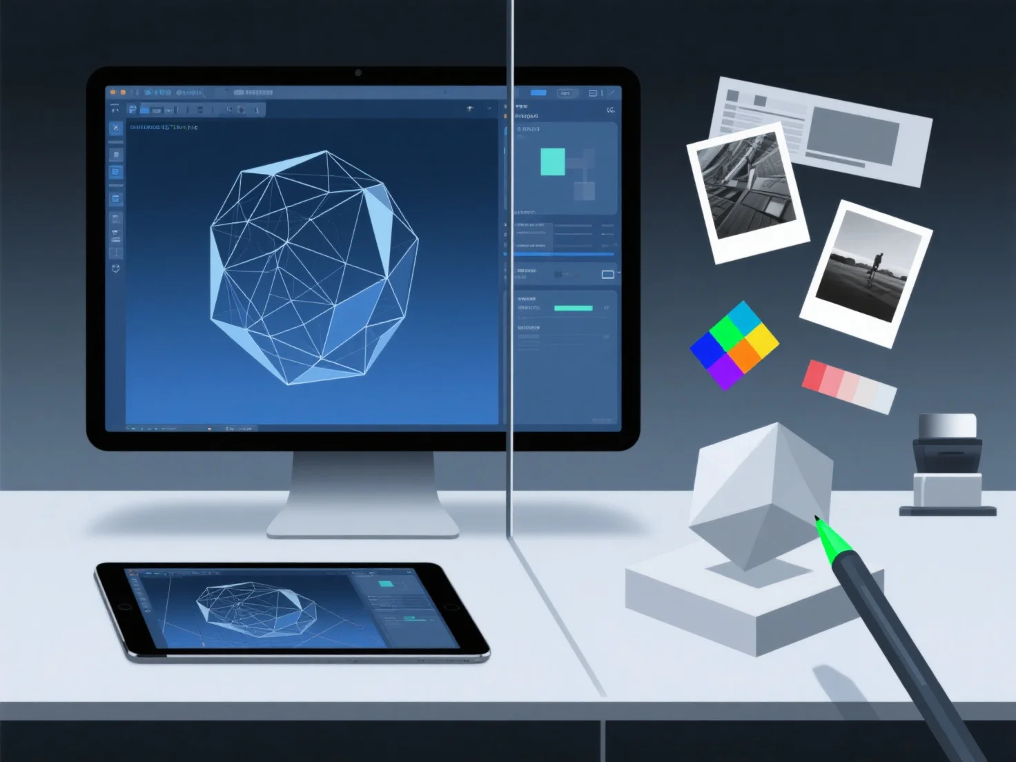 How does a 3D modeler use reference materials to improve their work?