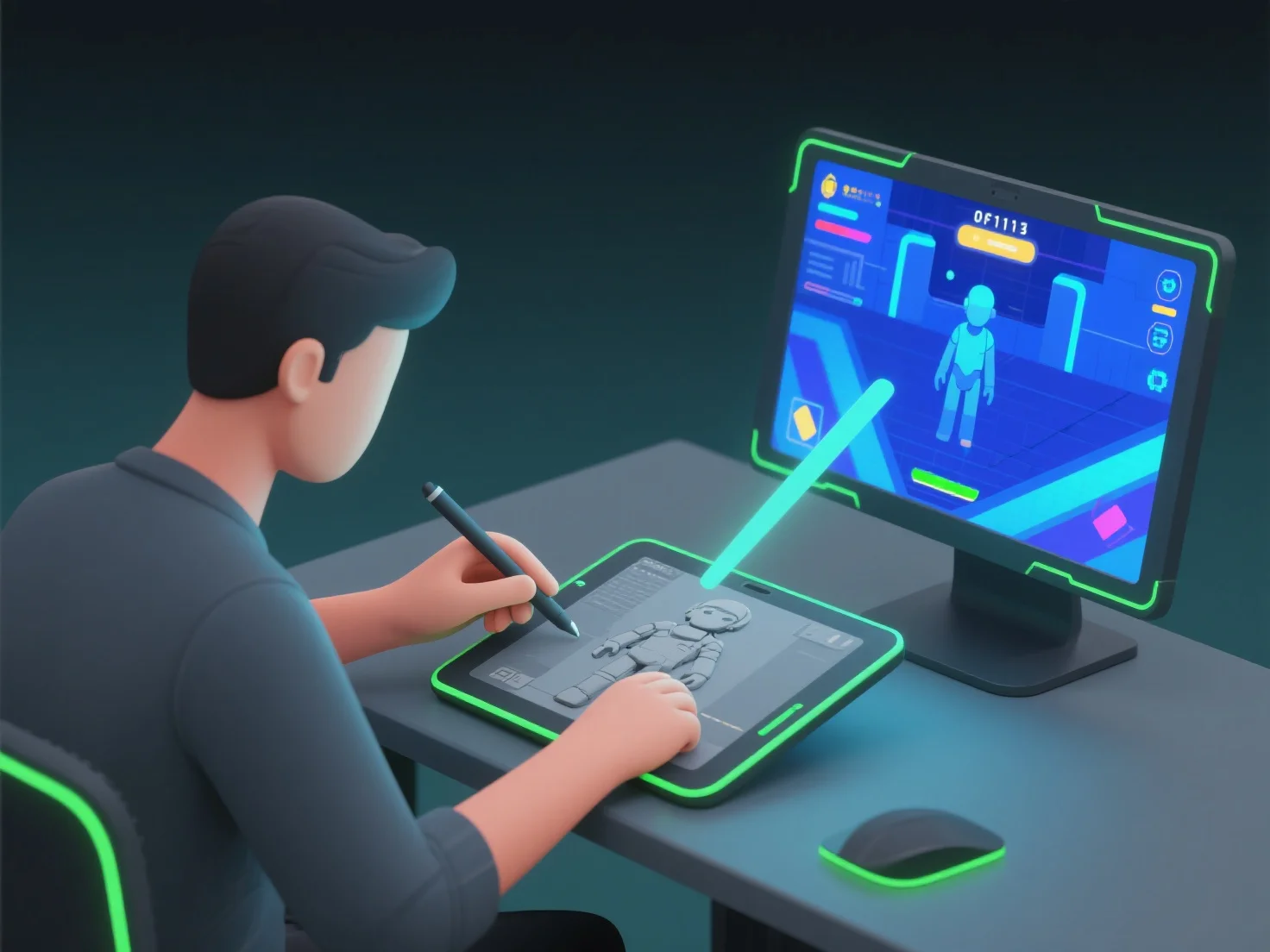 How does a 3D modeler contribute to the development of interactive media?