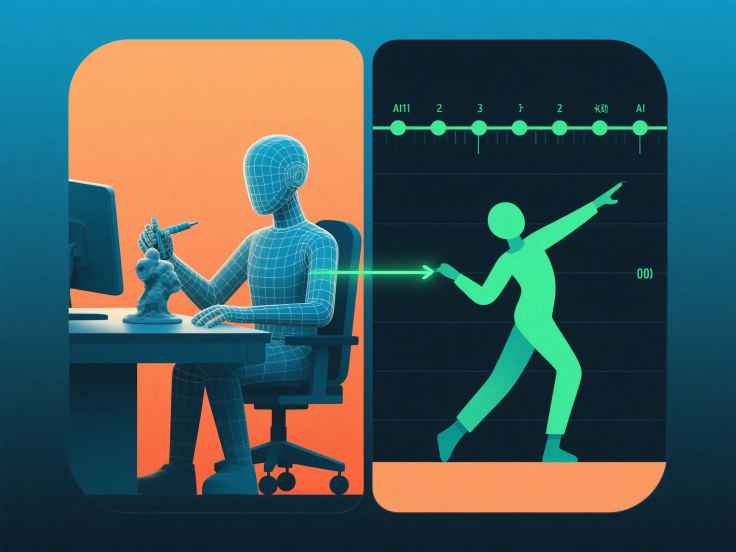 What is the relationship between a 3D modeler and an animator?