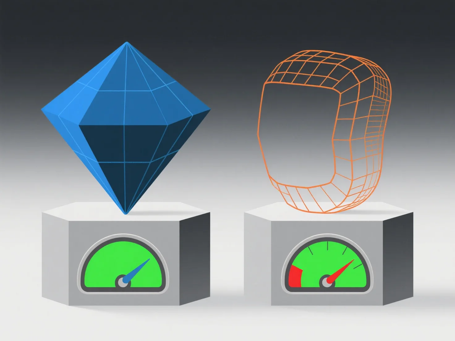 How does the polygon count affect the performance of 3D models?