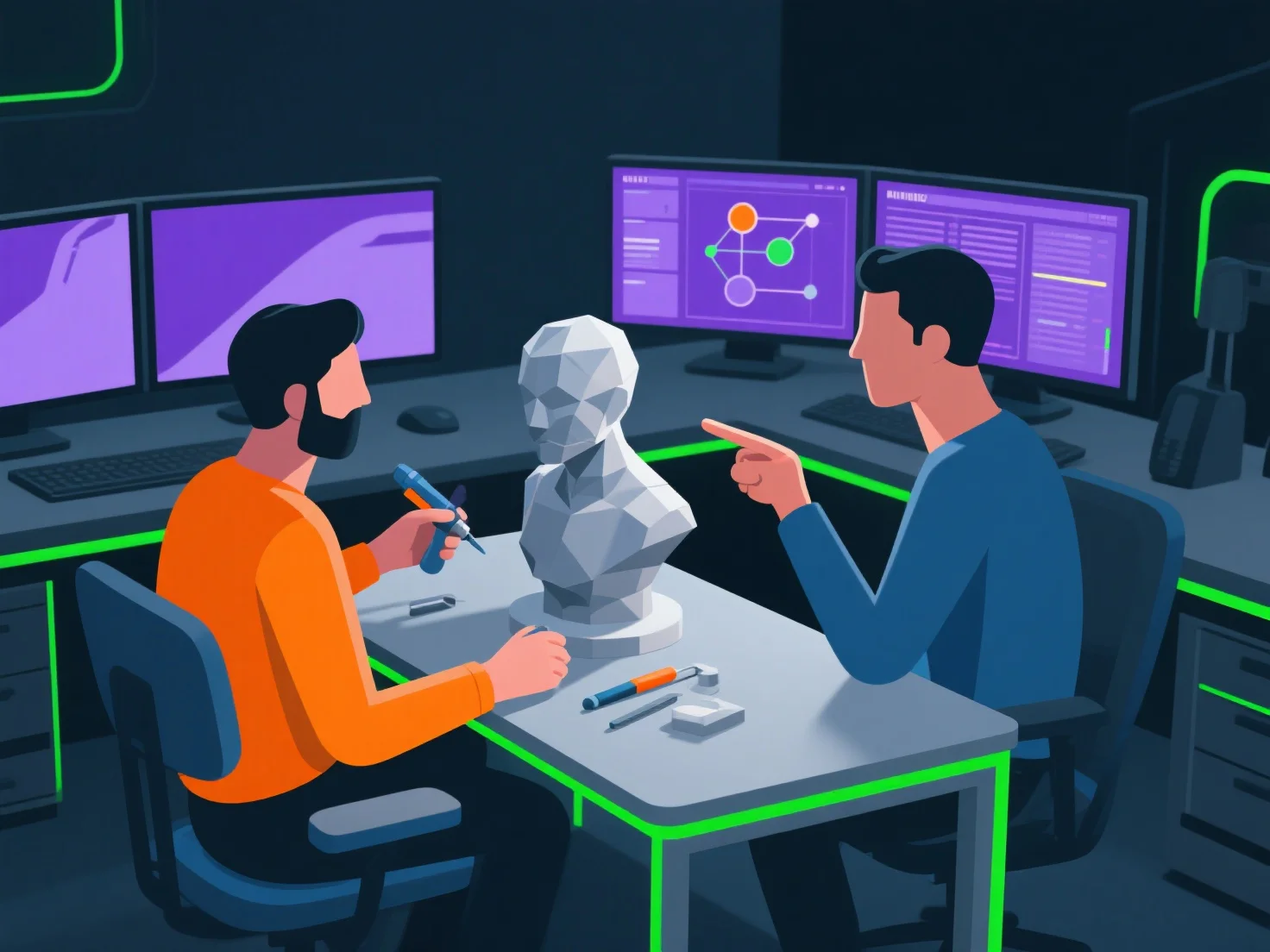 How does a 3D modeler work with technical artists in a game development project?