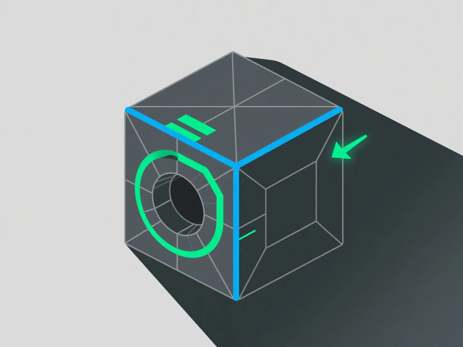 What is the importance of defining creases and edges in model topology?