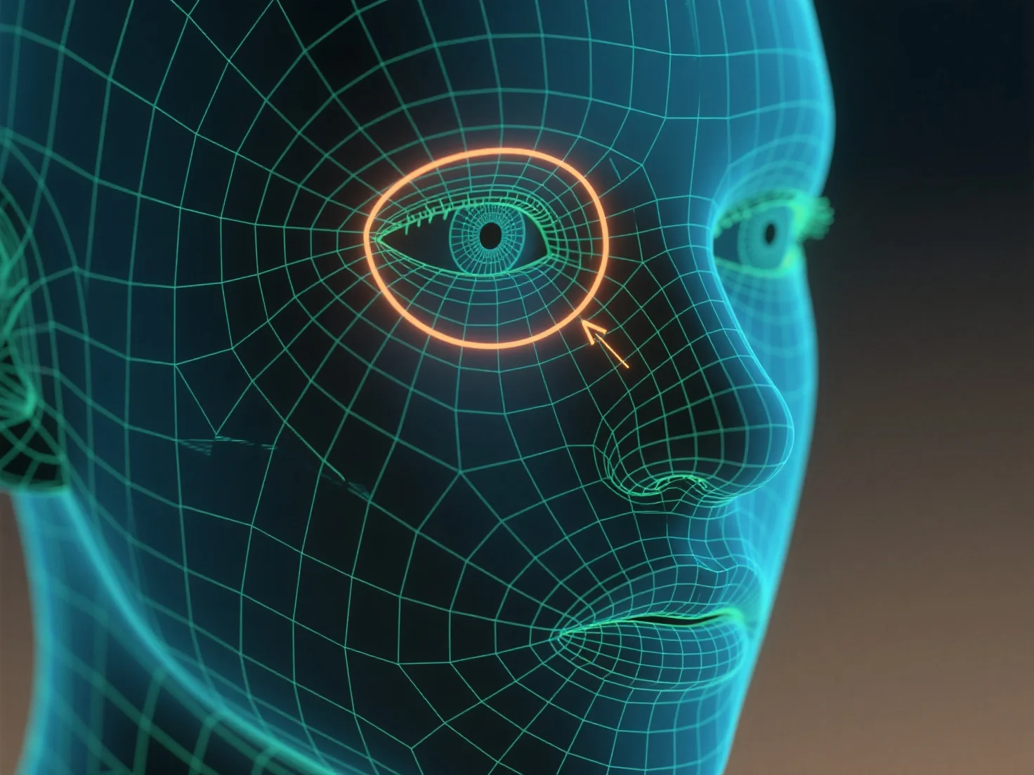 How can you use edge loops to define character features like eyes and mouth?