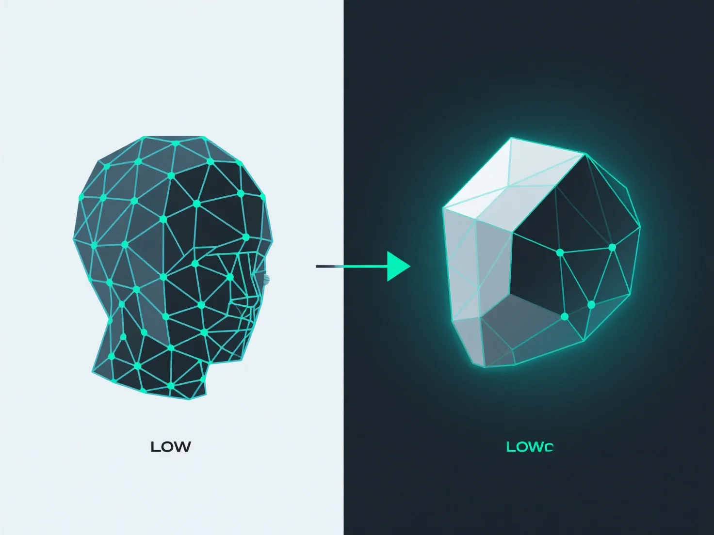 How do you convert a high-poly model to a low-poly one while maintaining detail?