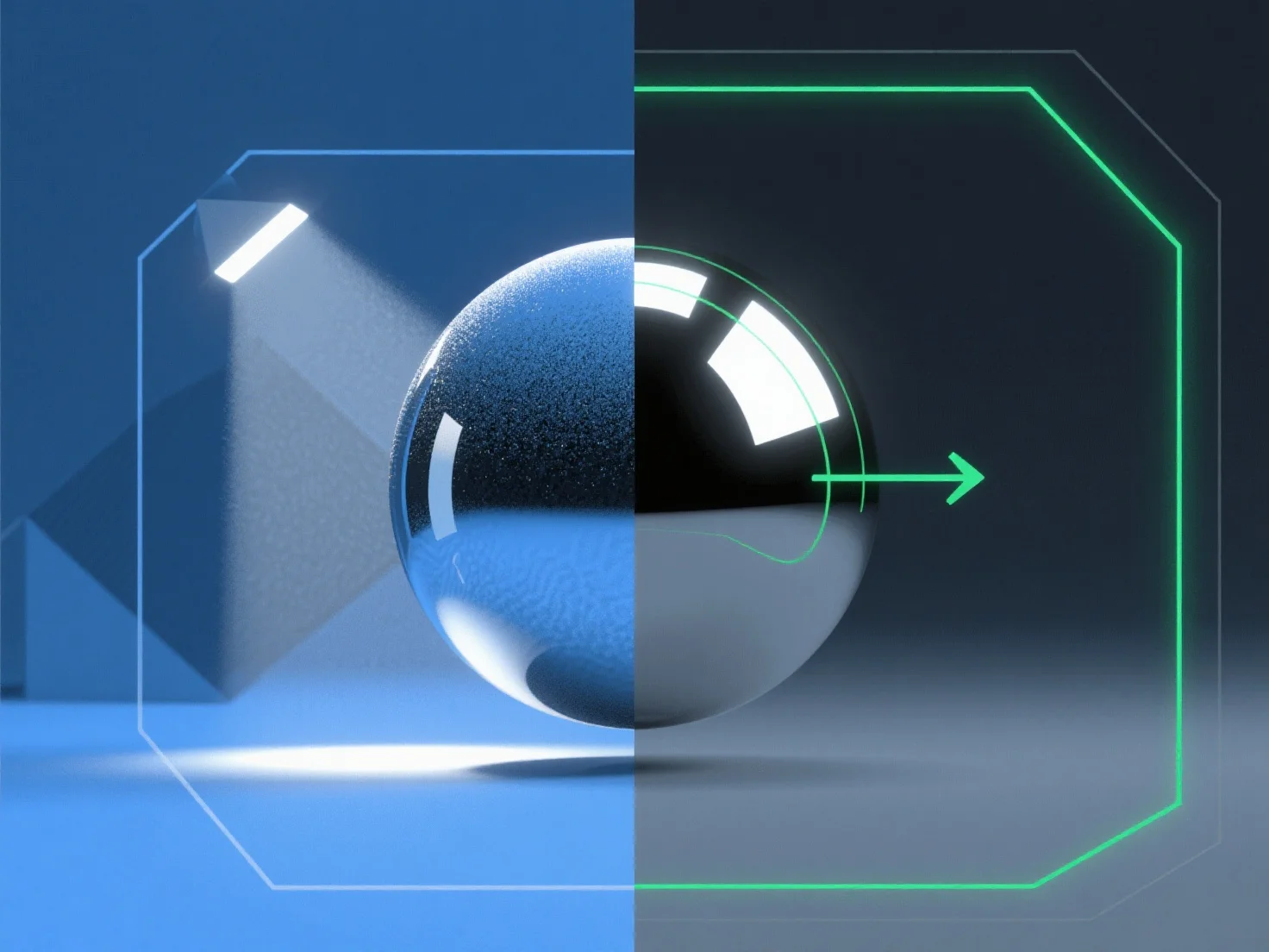 How are reflections treated in real-time versus offline rendering?