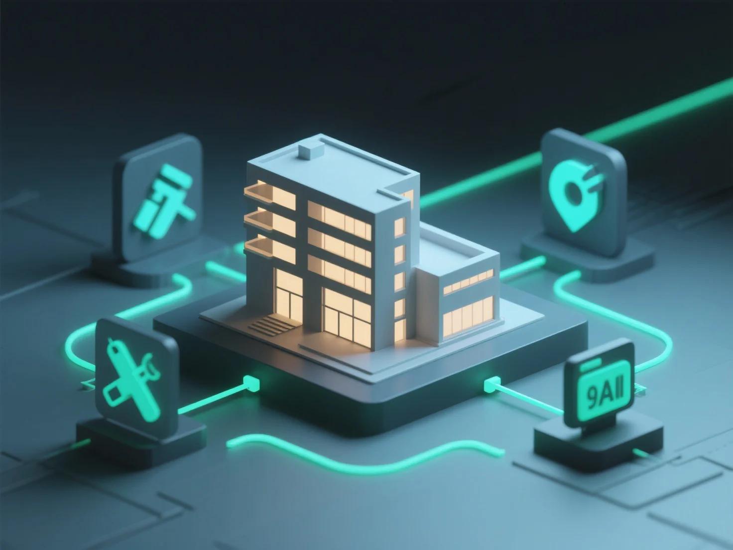 How do different 3D software solutions collaborate when creating architectural visualizations?