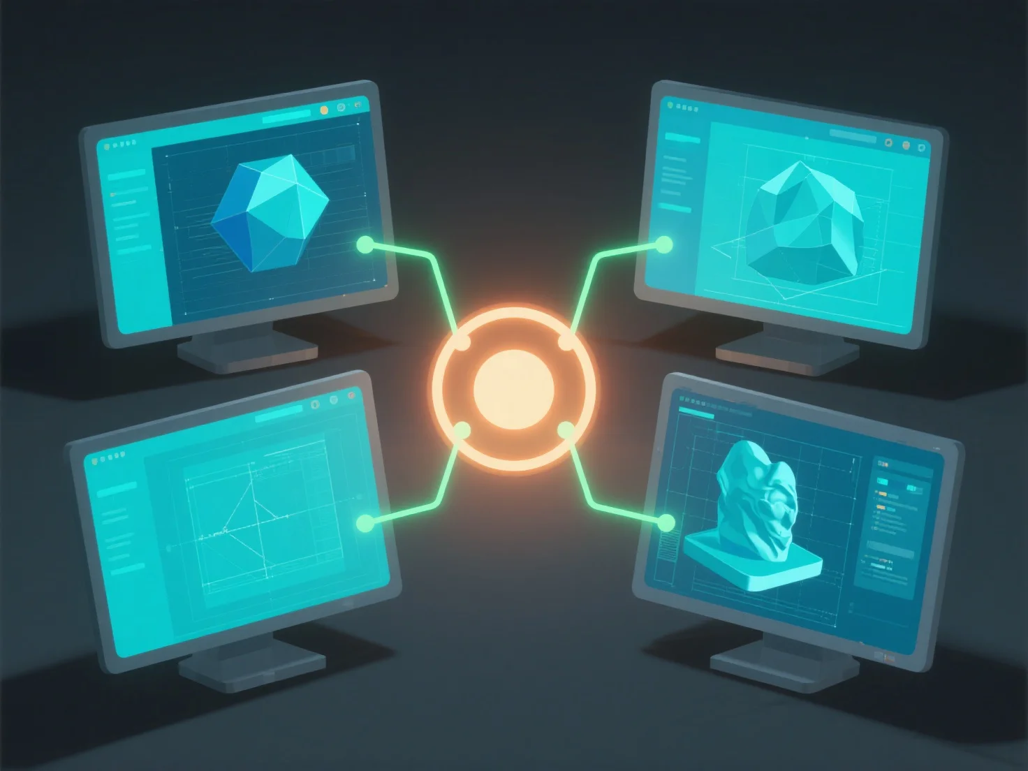 What is the role of collaboration tools when using multiple 3D software solutions in a team environment?