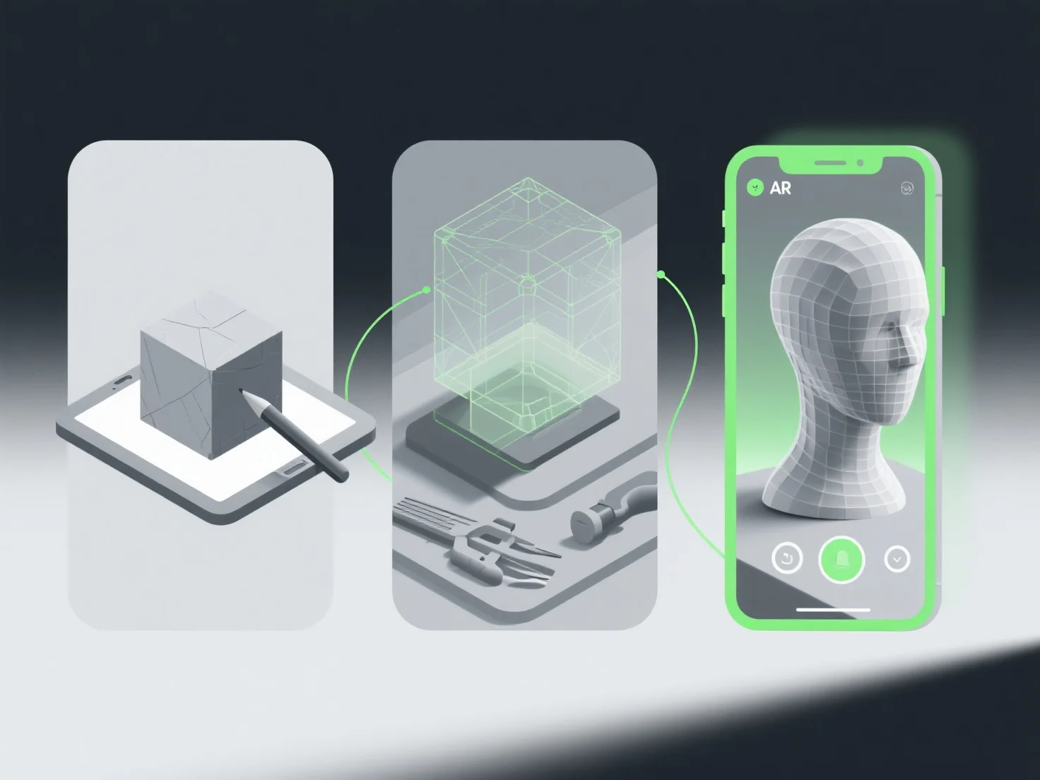 What is the optimal workflow for creating 3D models for augmented reality experiences?