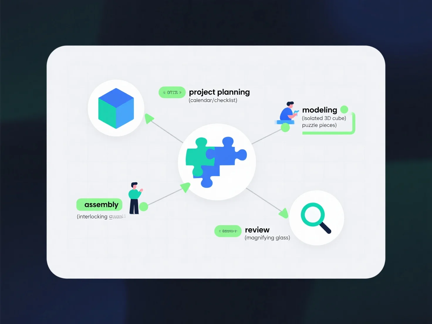 How do you establish an efficient 3D modeling workflow for a large project?