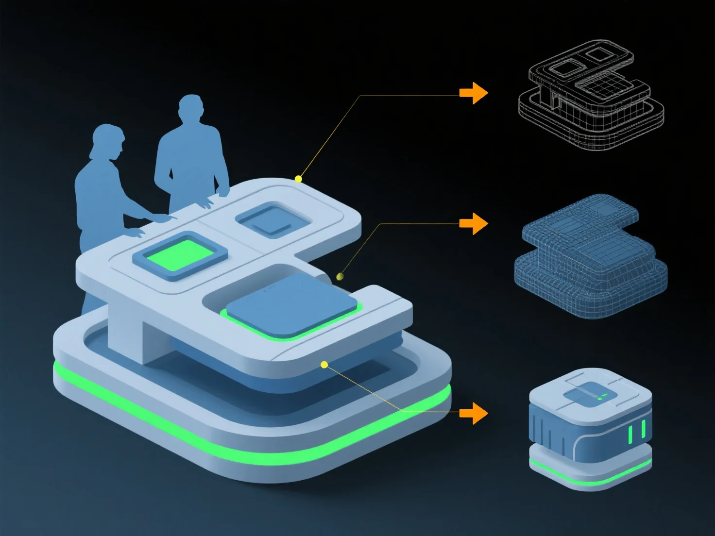 What is the role of feedback loops in collaborative 3D design workflows?
