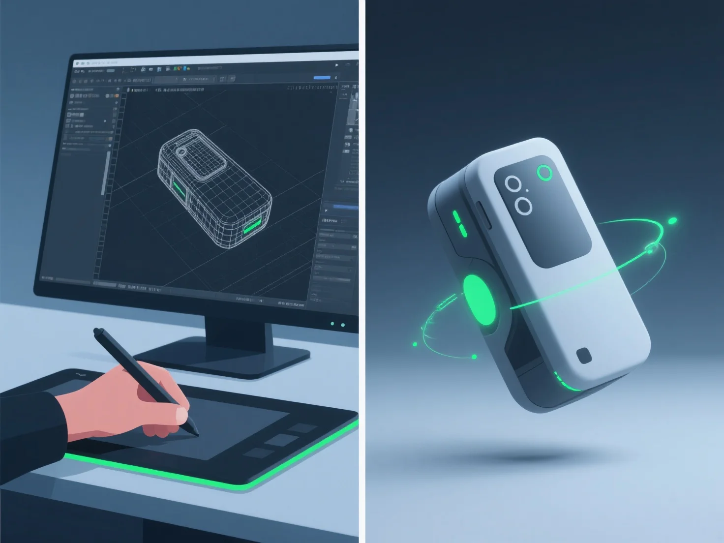 How do 3D modelers create realistic animations for product demonstrations?