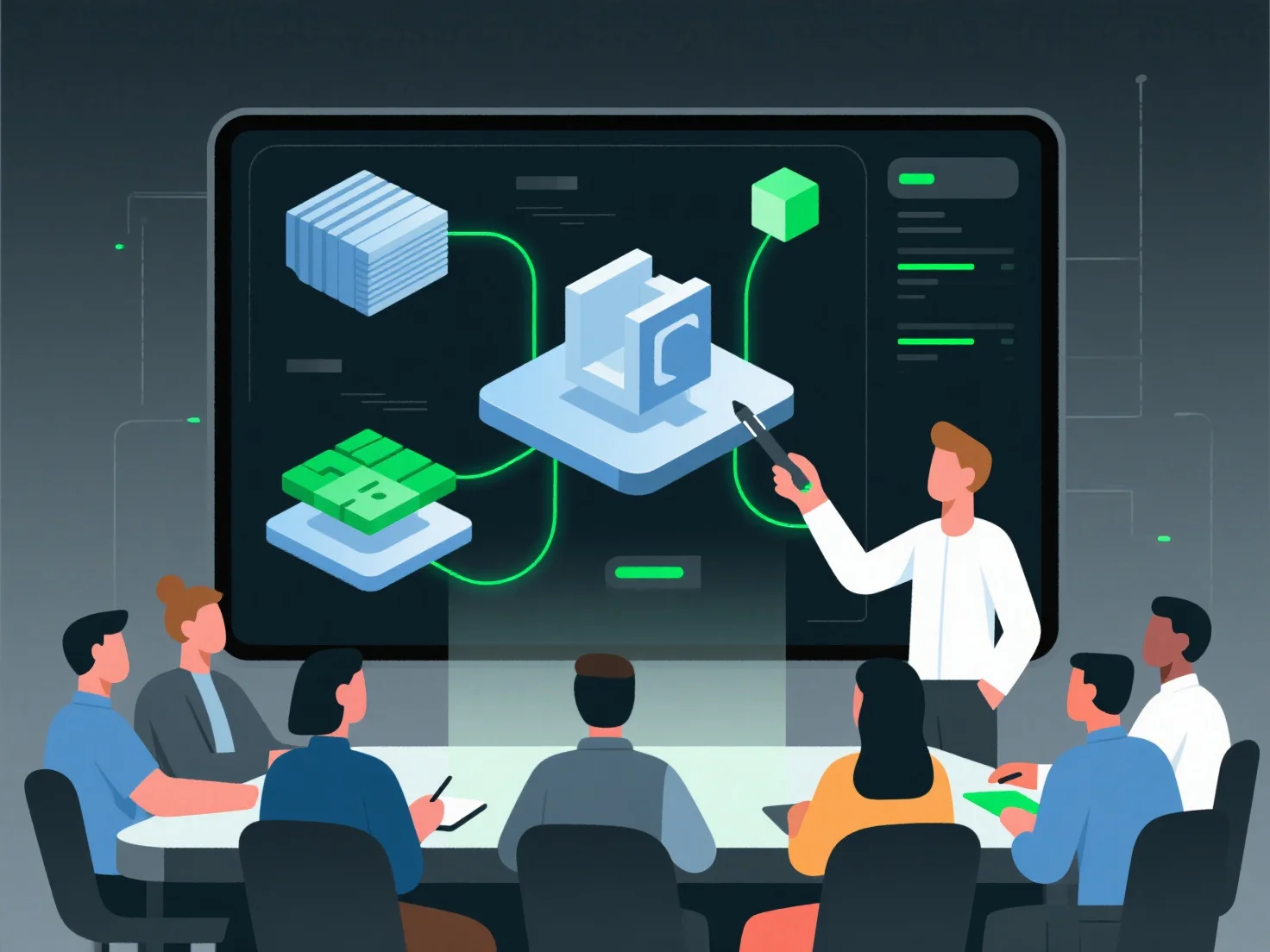 How do team members handle the integration of assets into a final project in 3D design?