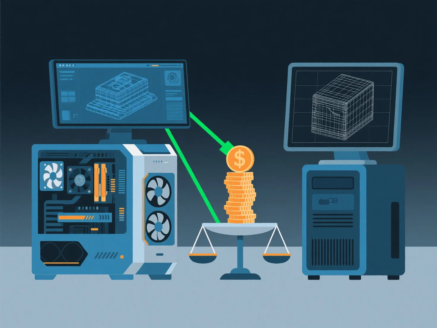 How do hardware requirements influence the overall cost of 3D design projects?