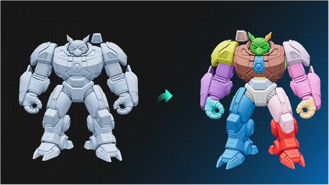 Model segmentation for multi-color printing