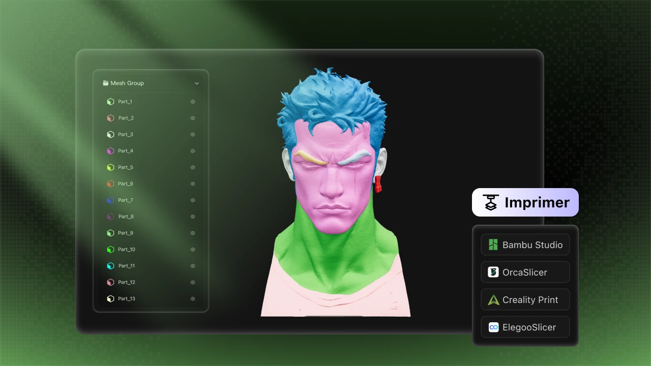 Workflow d’impression 3D multicolore et export vers le trancheur