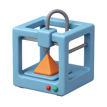3D printer icon for makers and product designers
