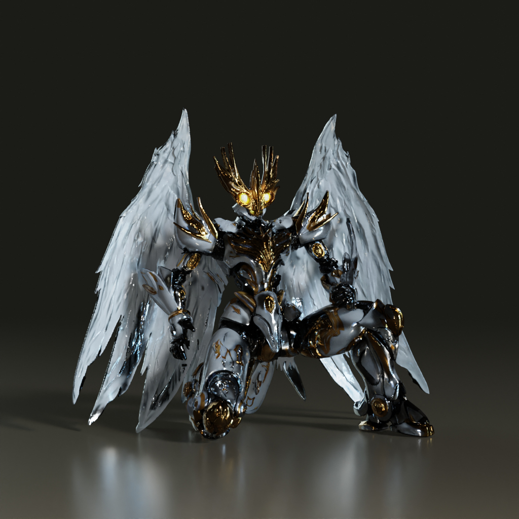 3D_Sculpture_Model_Winged_Mecha_Knight