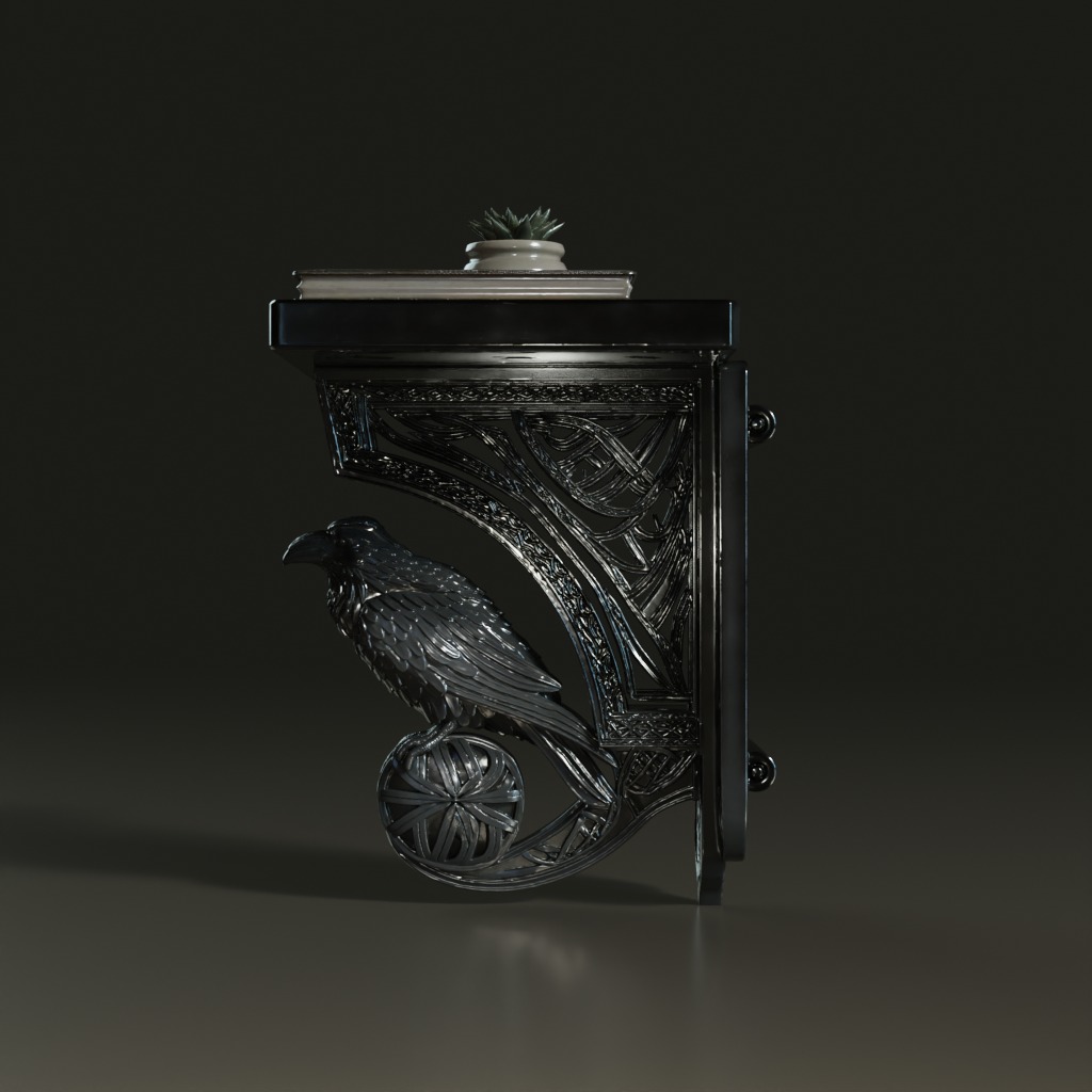 celtic-gothic-raven-wall-shelf-3d-model
