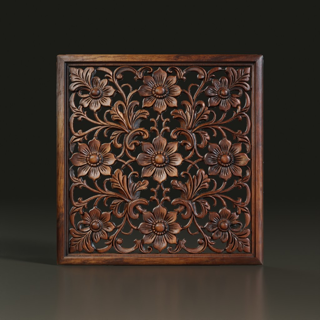 intricate-floral-carved-square-bas-relief-3d-model
