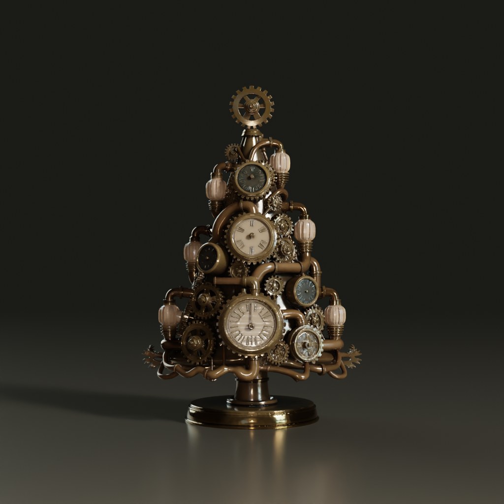 3d-stylized-mechine-Christmas-tree