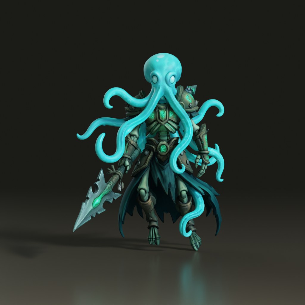 stylized-fantasy-armored-octopus-skeletal-warrior