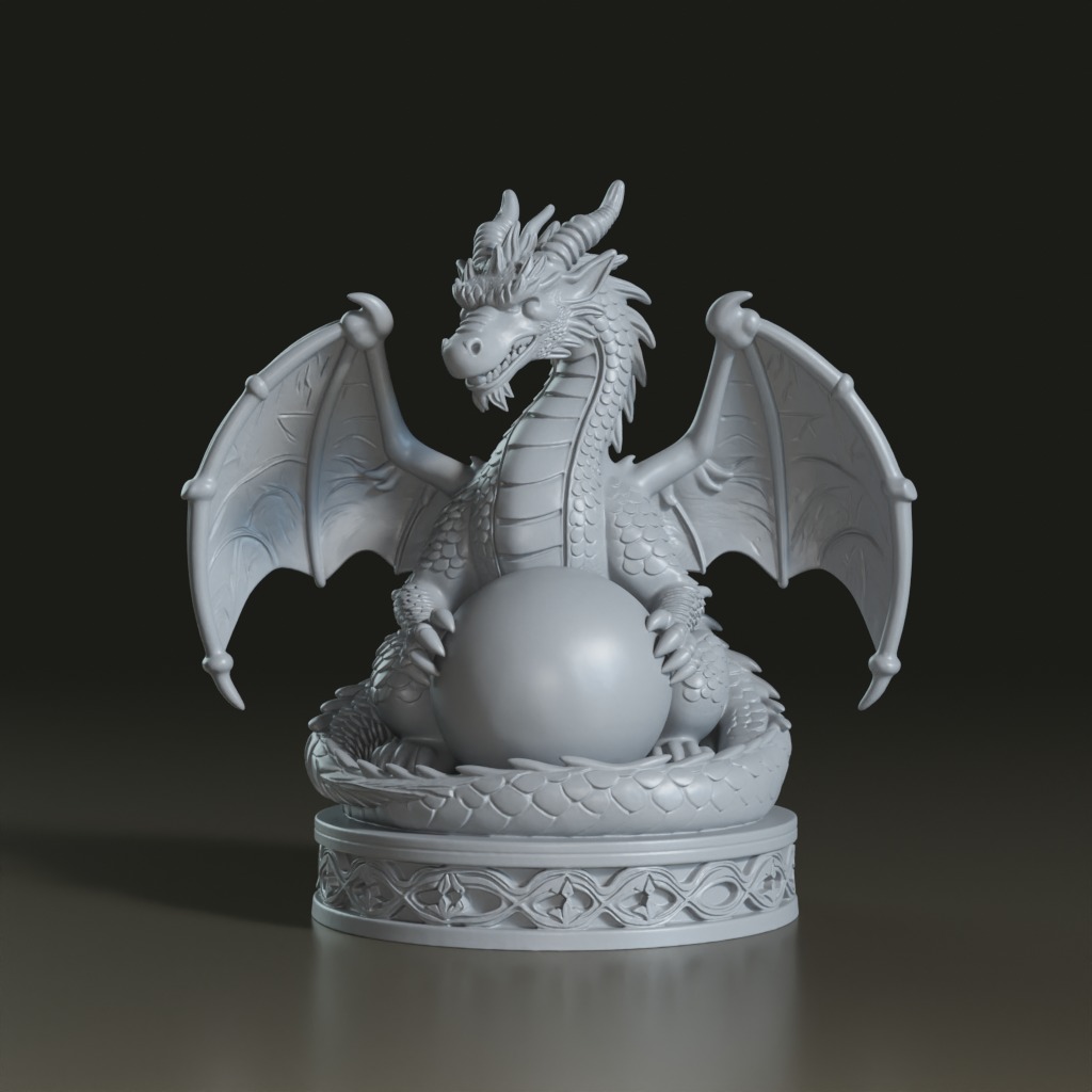 stylized-bronze-dragon-orb-figurine-3d-model