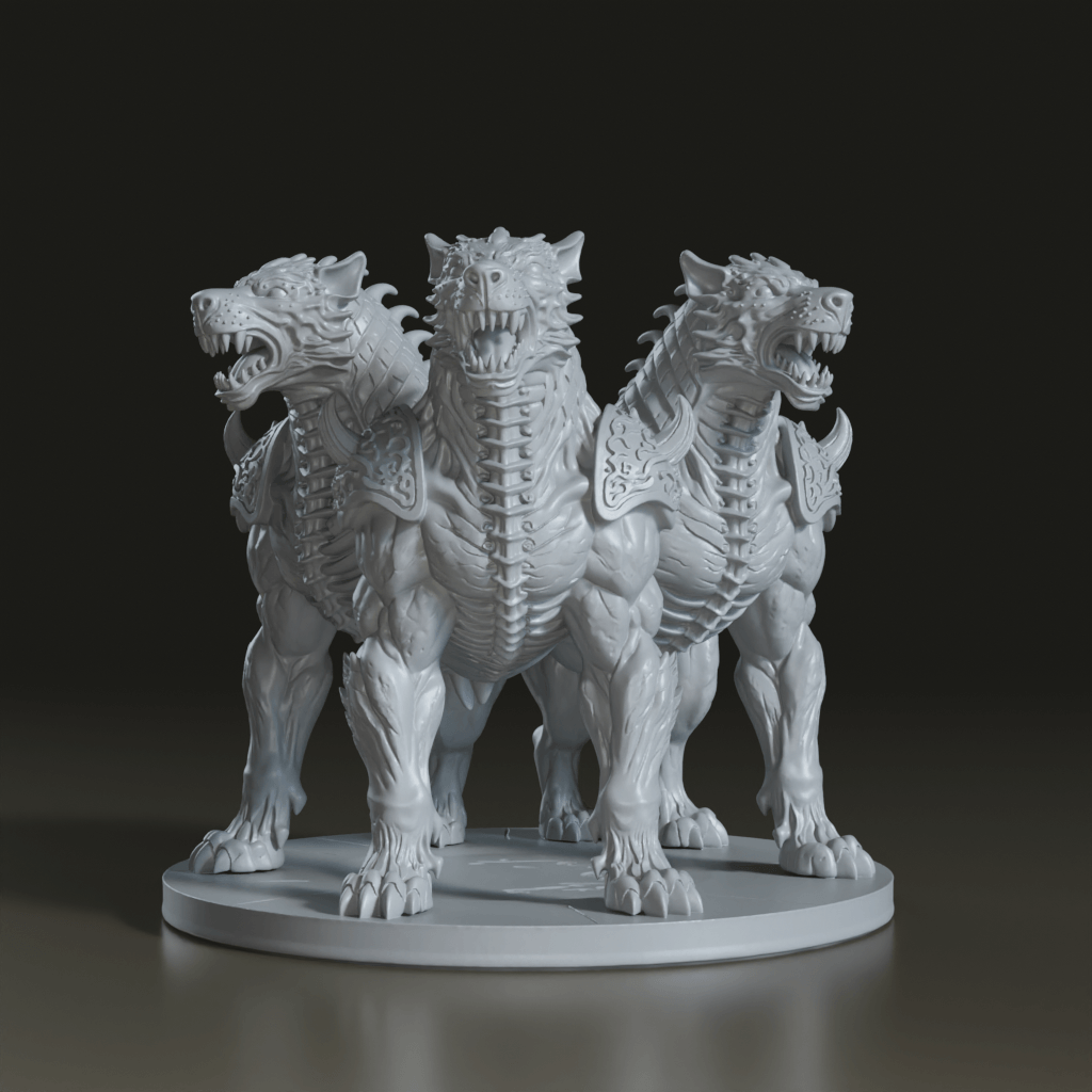 3D_Fantasy_Hellhound_Sculpture_Mythical_Creature