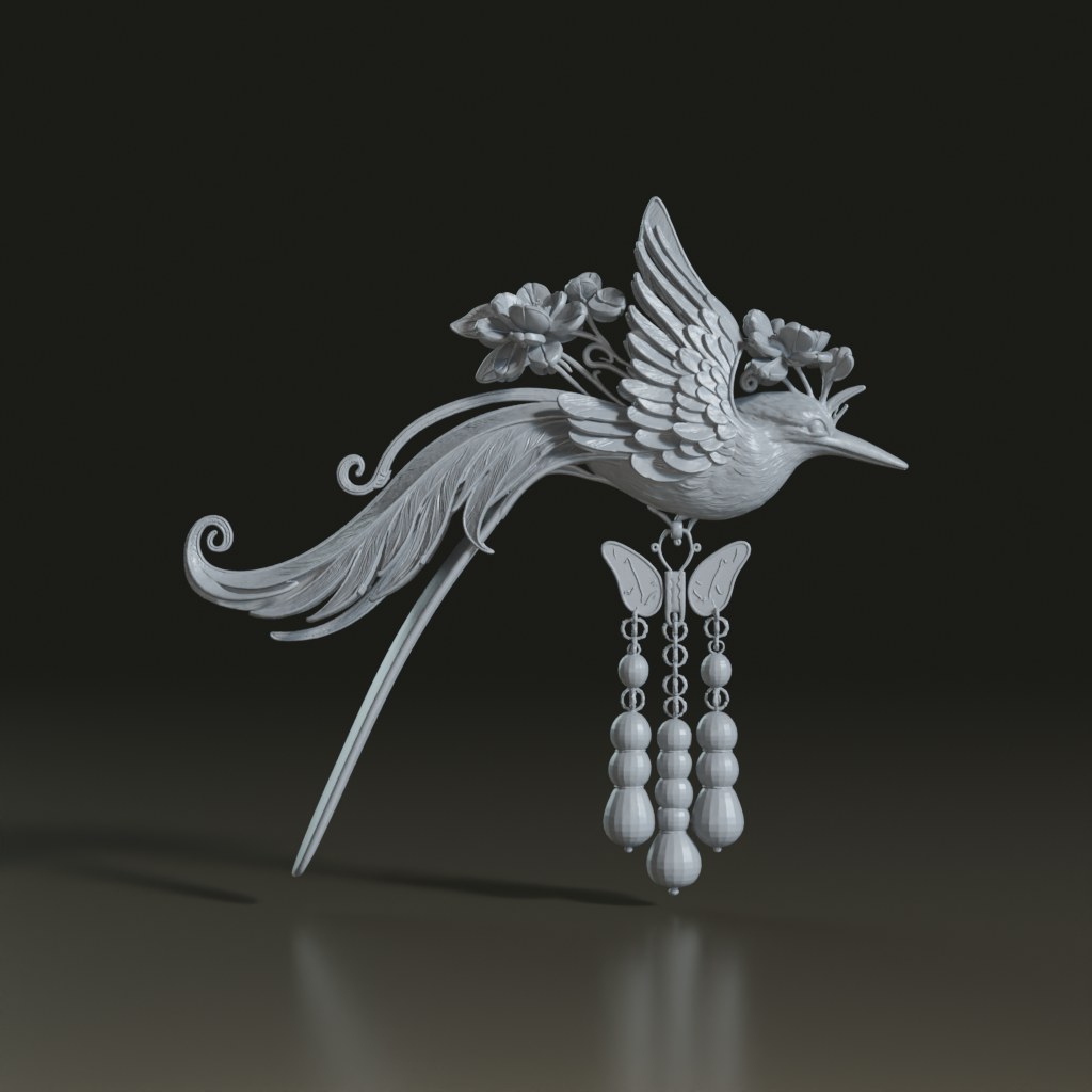 3D_Kingfisher_Enamel_Butterfly_Pearl_Hairpin