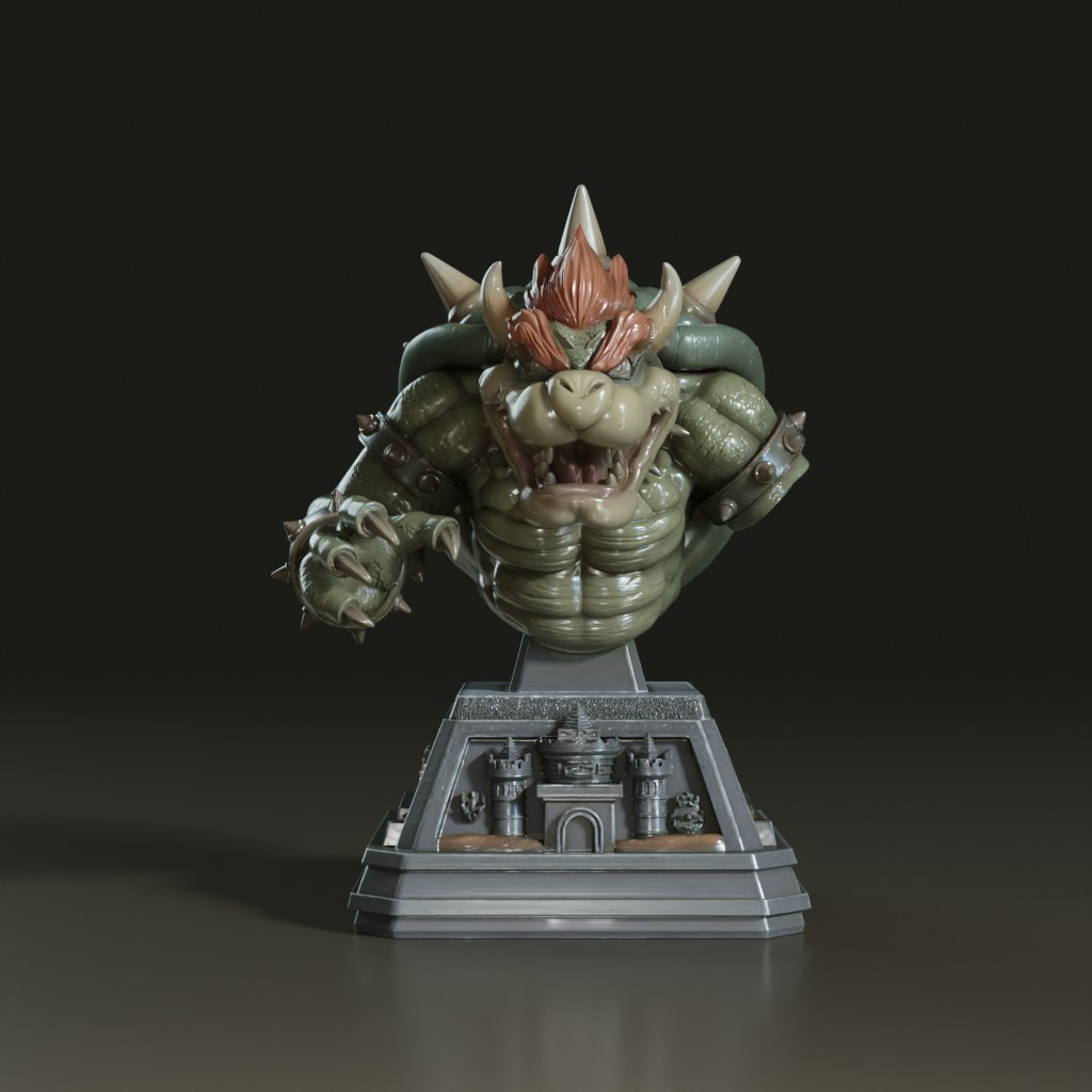 stylized-realistic-bowser-collectible-bust-3d-mode