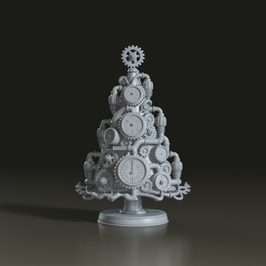 3d-stylized-mechine-Christmas-tree