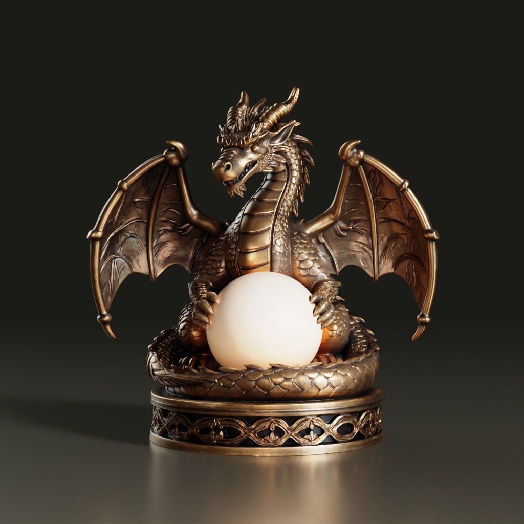 stylized-bronze-dragon-orb-figurine-3d-model