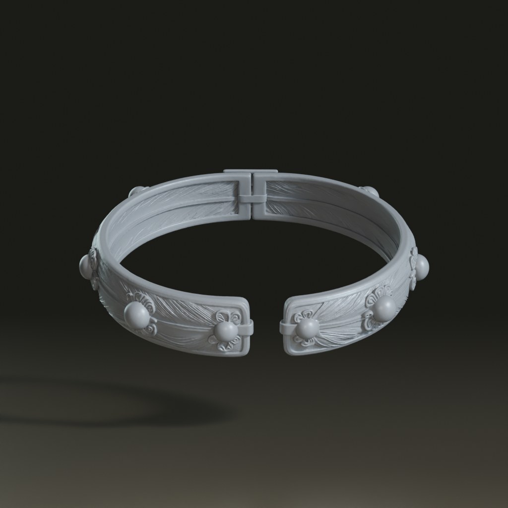 3D_chinese_Bangle_With_Pearls_And_Jade