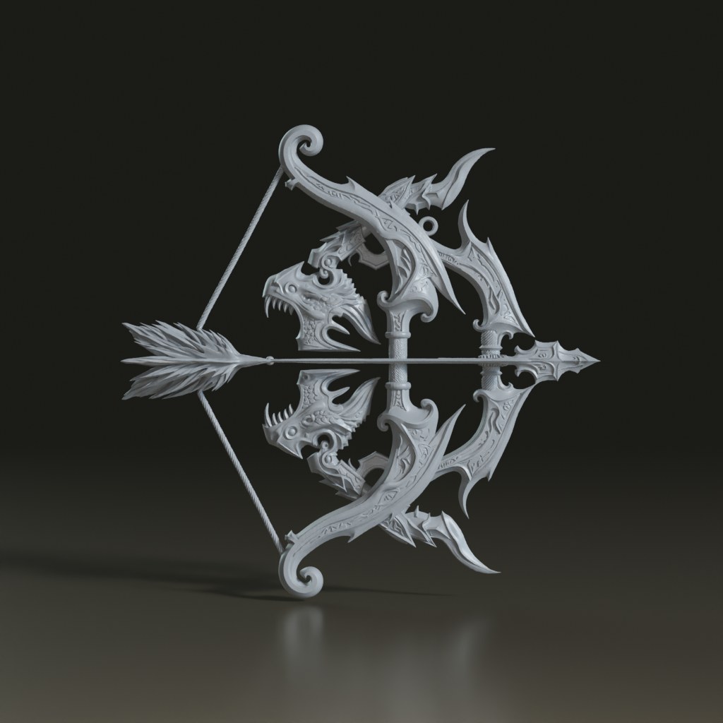 stylized-magical-dragon-bow-3d-model