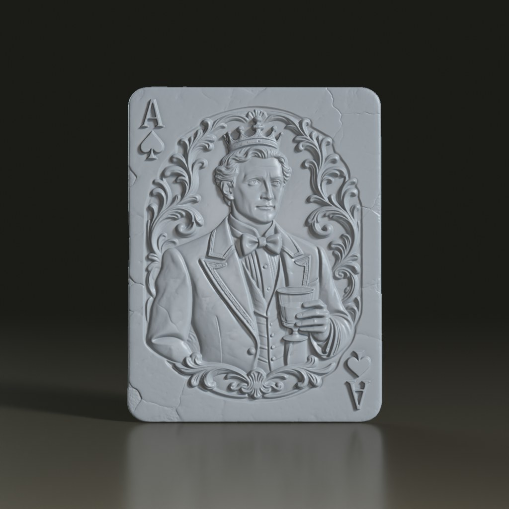 ace-of-spades-crowned-gentleman-bas-relief-3d-mode