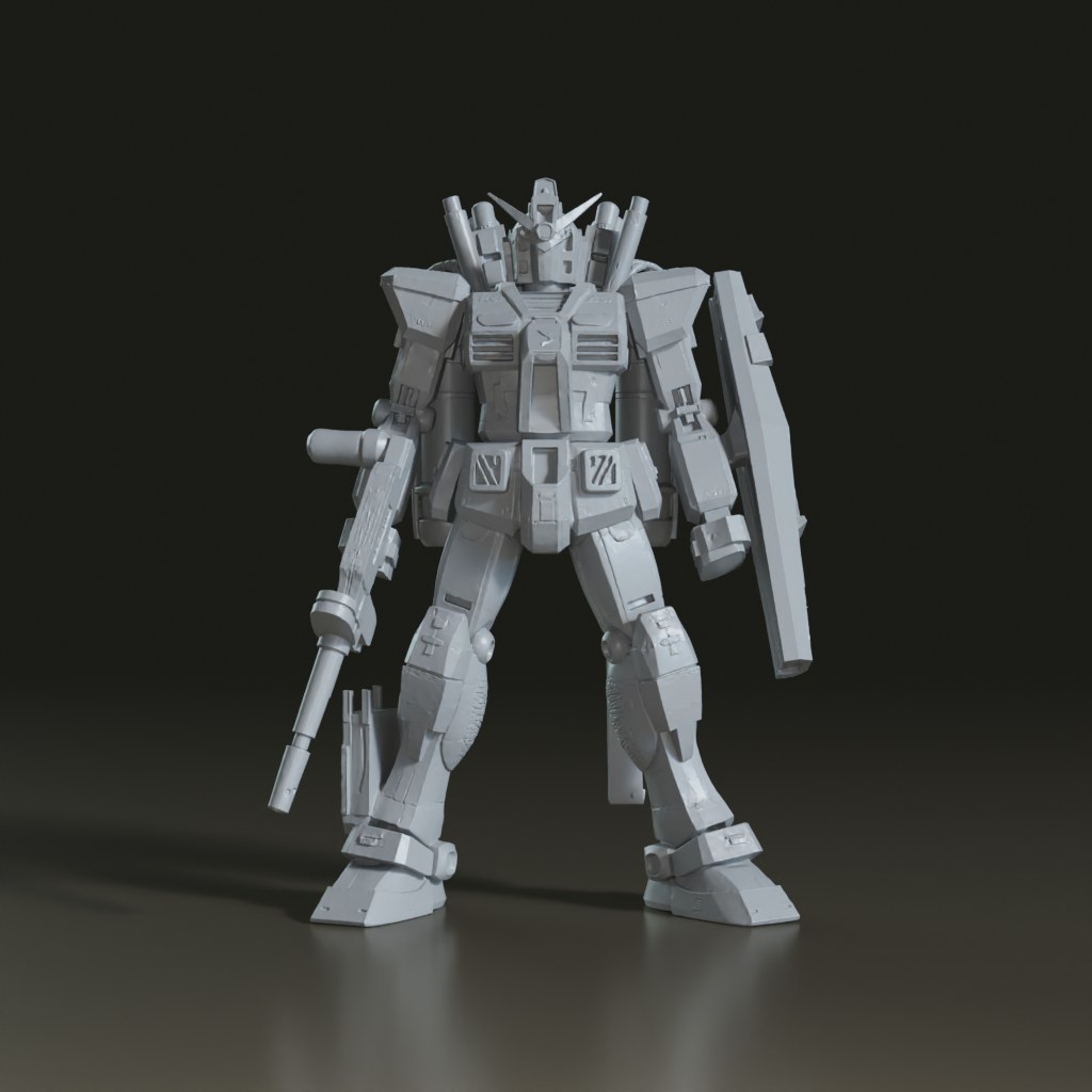 weathered-custom-red-gundam-mecha-3d-model
